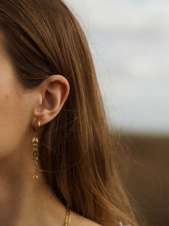 pendientes hojas