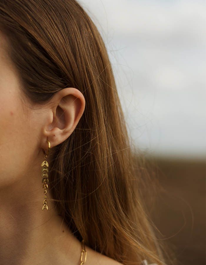 pendientes hojas